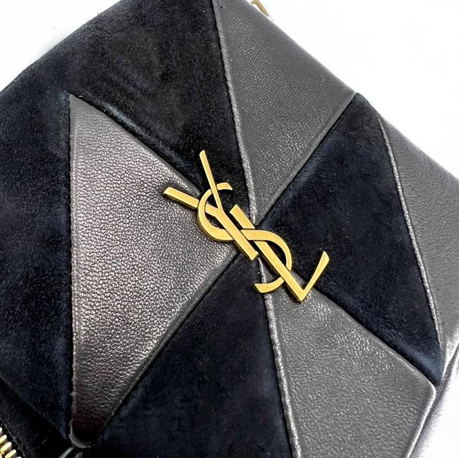 Saint Laurent Jamie Mixed Cube Black Leather Shoulder Bag