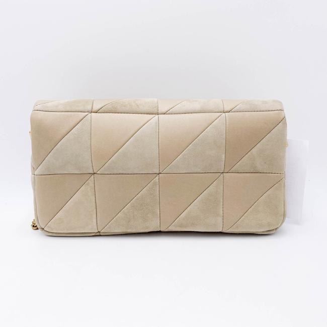 Saint Laurent Jamie Suede Patchwork Monogram Medium Baguette Sea Salt Beige Lambskin Leather Shoulder Bag