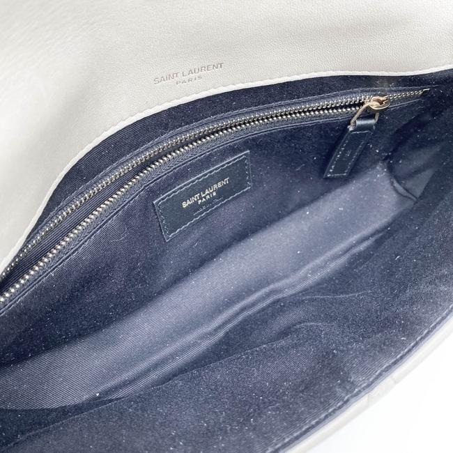 Saint Laurent Jamie Suede Patchwork Monogram Medium Baguette Sea Salt Beige Lambskin Leather Shoulder Bag