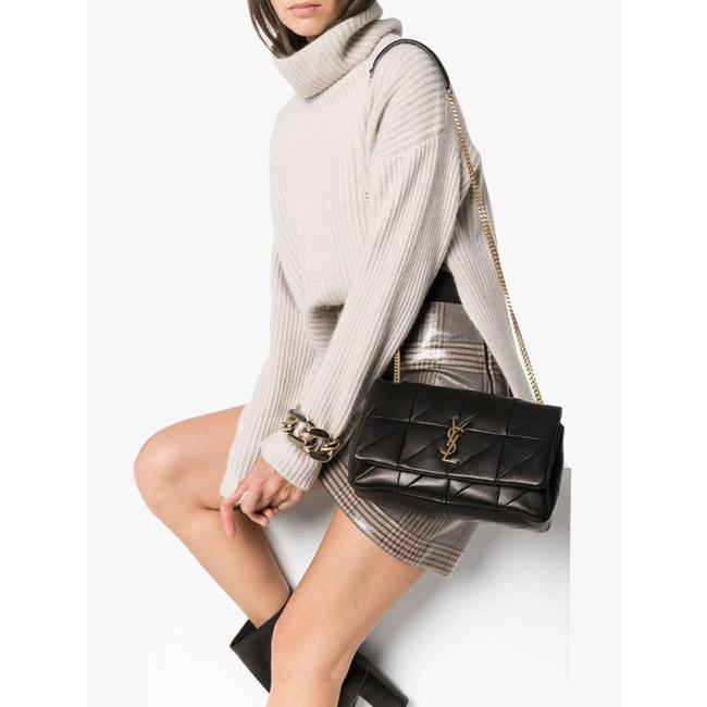Saint Laurent Jamie Medium Diamond-quilted Chain - Bronze Hardware Black Lambskin Leather Shoulder Bag