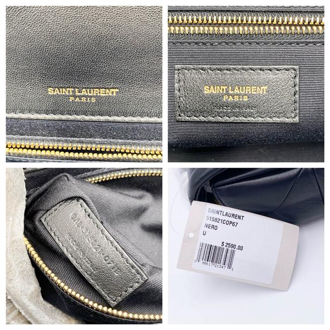 Saint Laurent Jamie Medium Diamond-quilted Chain - Bronze Hardware Black Lambskin Leather Shoulder Bag