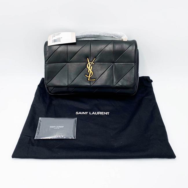 Saint Laurent Jamie Medium Diamond-quilted Chain - Bronze Hardware Black Lambskin Leather Shoulder Bag
