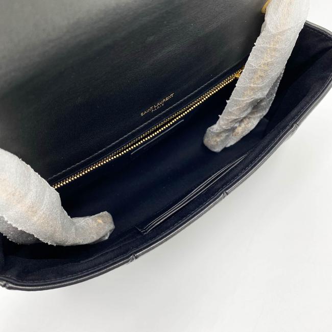 Saint Laurent Jamie Medium Diamond-quilted Chain - Bronze Hardware Black Lambskin Leather Shoulder Bag