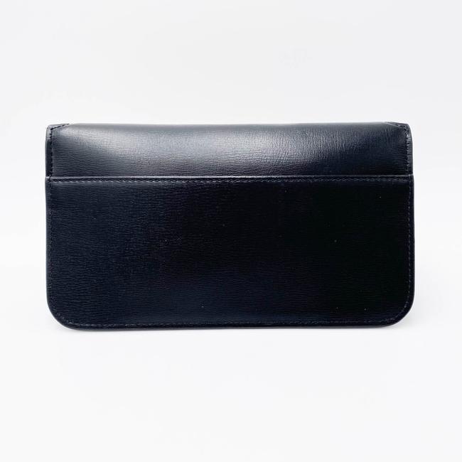 Saint Laurent Kate Ysl Monogram Phone Holder with Strap In Smooth Black Leather Cross Body Bag