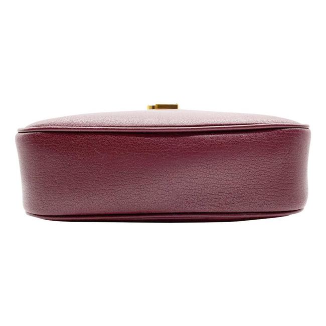 Saint Laurent Lou Camera Medium Smooth Monogram Burgundy Red Leather Cross Body Bag