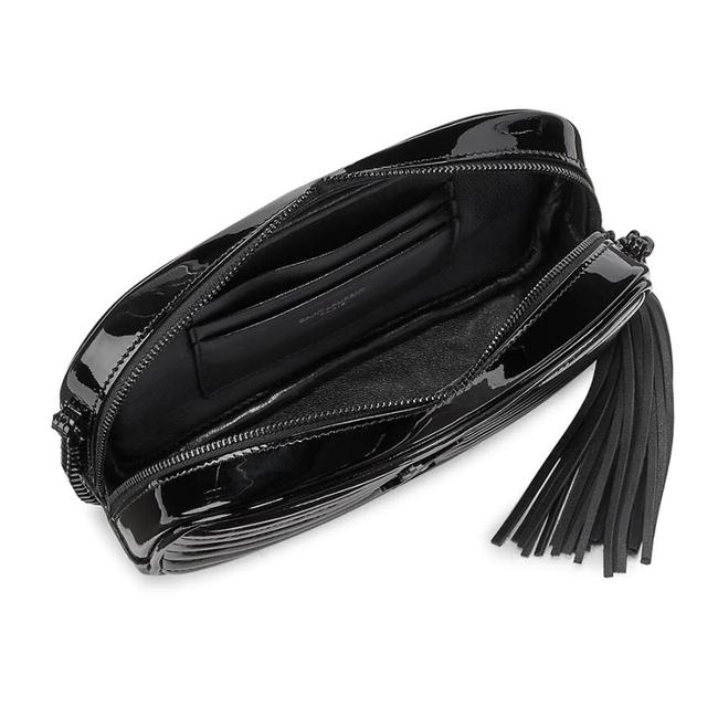 Saint Laurent Lou Mini Black Leather Cross Body Bag