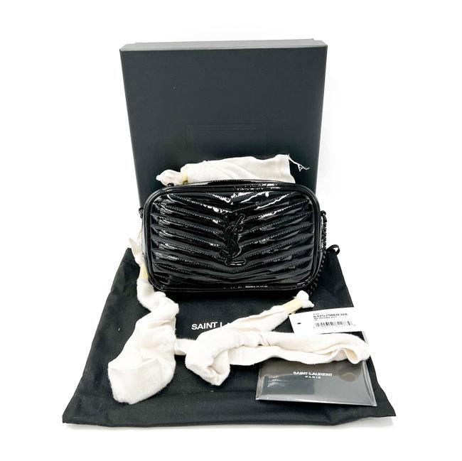 Saint Laurent Lou Mini Black Leather Cross Body Bag
