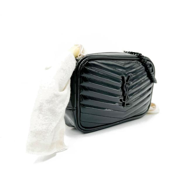 Saint Laurent Lou Mini Black Leather Cross Body Bag