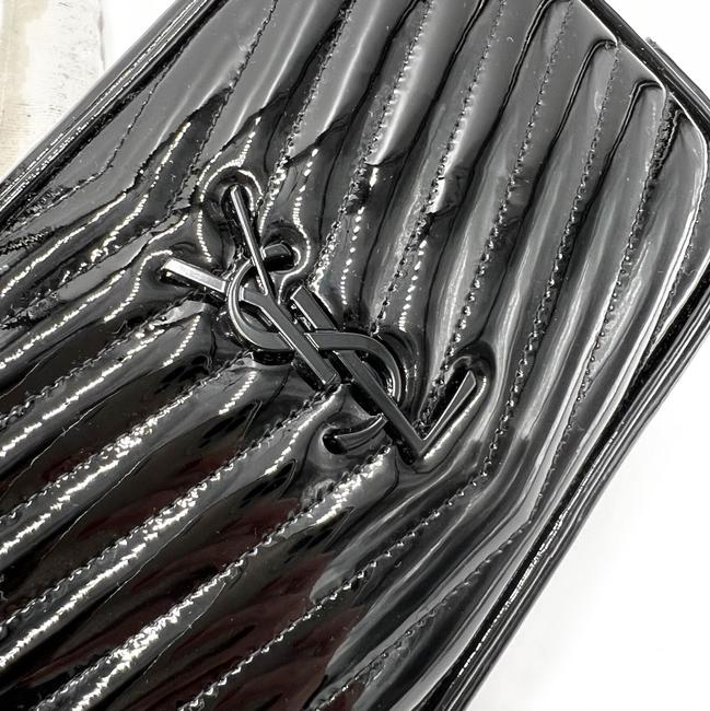 Saint Laurent Lou Mini Black Leather Cross Body Bag