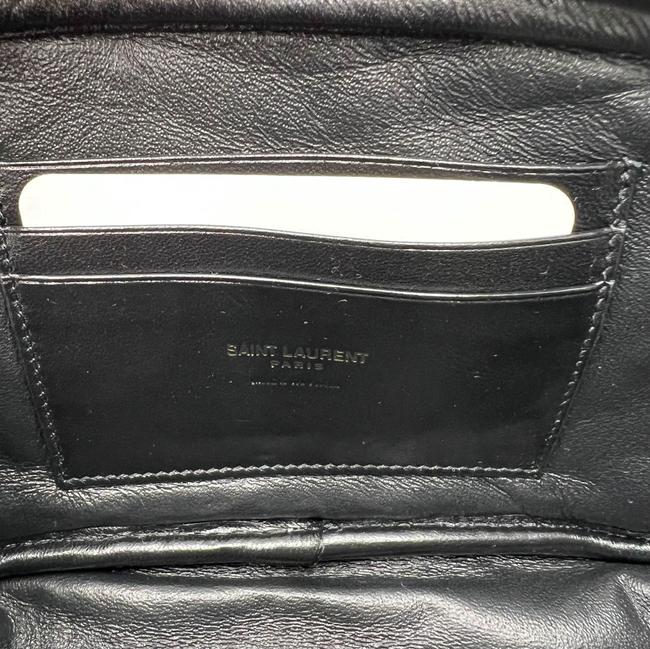 Saint Laurent Lou Mini Black Leather Cross Body Bag