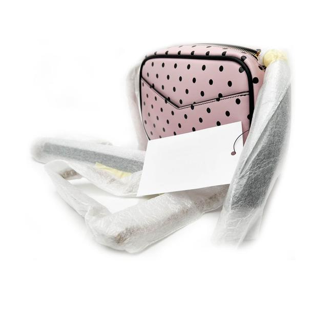 Saint Laurent Lou Mini Polka Dot 612563 2q81w 5860 Pink & Black Leather Cross Body Bag