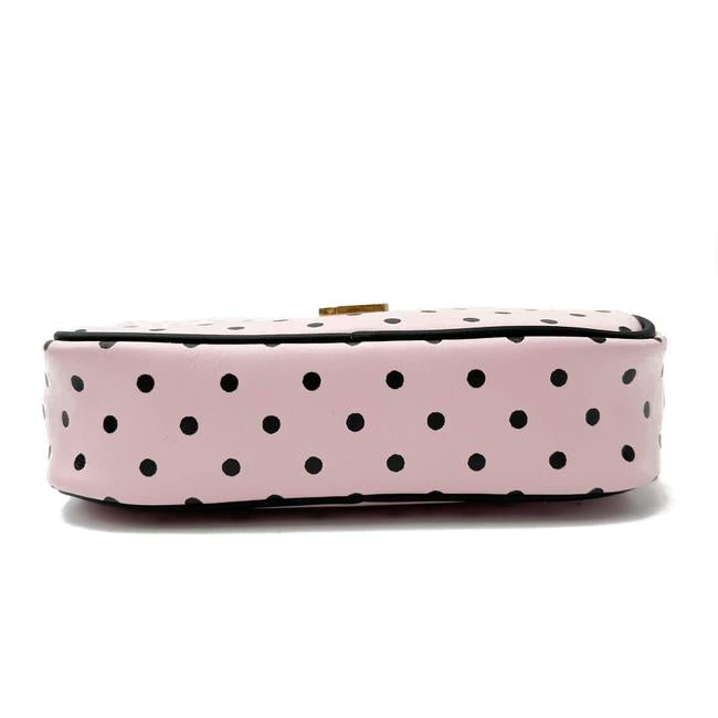Saint Laurent Lou Mini Polka Dot 612563 2q81w 5860 Pink & Black Leather Cross Body Bag