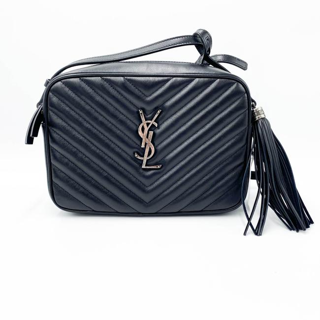 Saint Laurent Lou Monogram Camera Medium Quilted Black Leather Shoulder Bag
