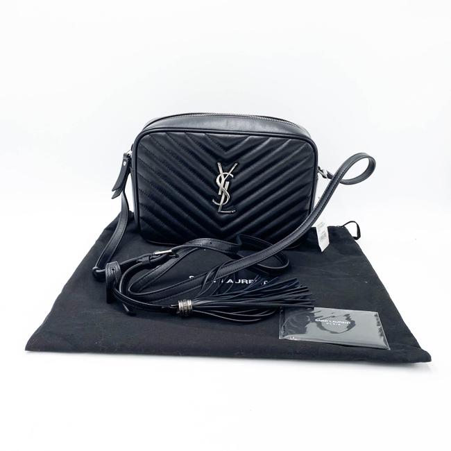 Saint Laurent Lou Monogram Camera Medium Quilted Black Leather Shoulder Bag