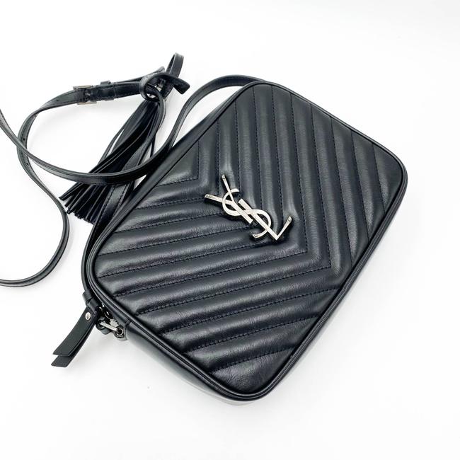 Saint Laurent Lou Monogram Camera Medium Quilted Black Leather Shoulder Bag