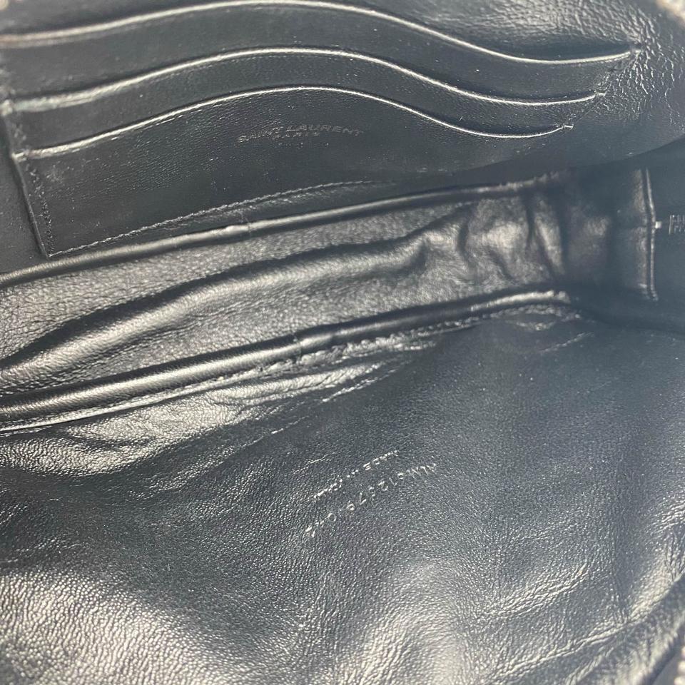 Saint Laurent Lou Monogram Camera Mini Black Leather Cross Body Bag