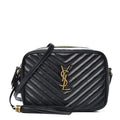 Saint Laurent Lou Monogram Quilted Camera Gold Ghw 2021 Black Leather Cross Body Bag