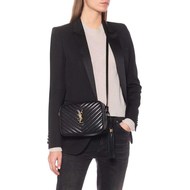 Saint Laurent Lou Monogram Quilted Camera Gold Ghw 2021 Black Leather Cross Body Bag