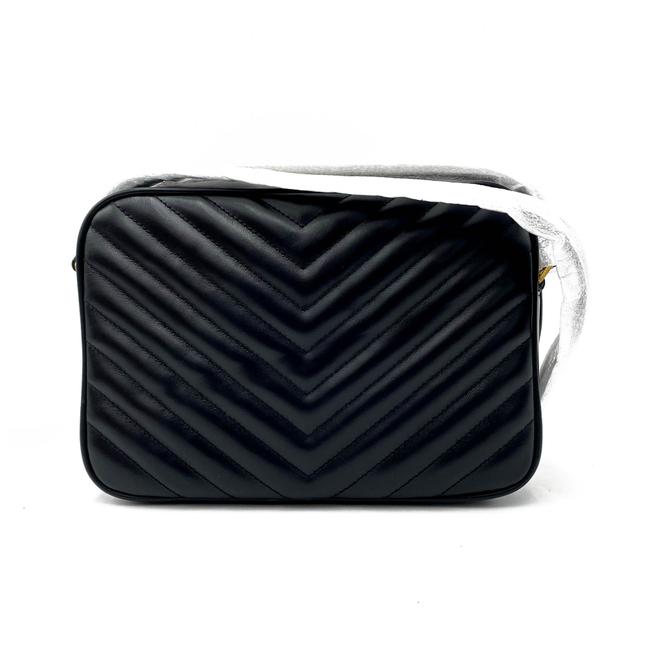 Saint Laurent Lou Monogram Quilted Camera Gold Ghw 2021 Black Leather Cross Body Bag