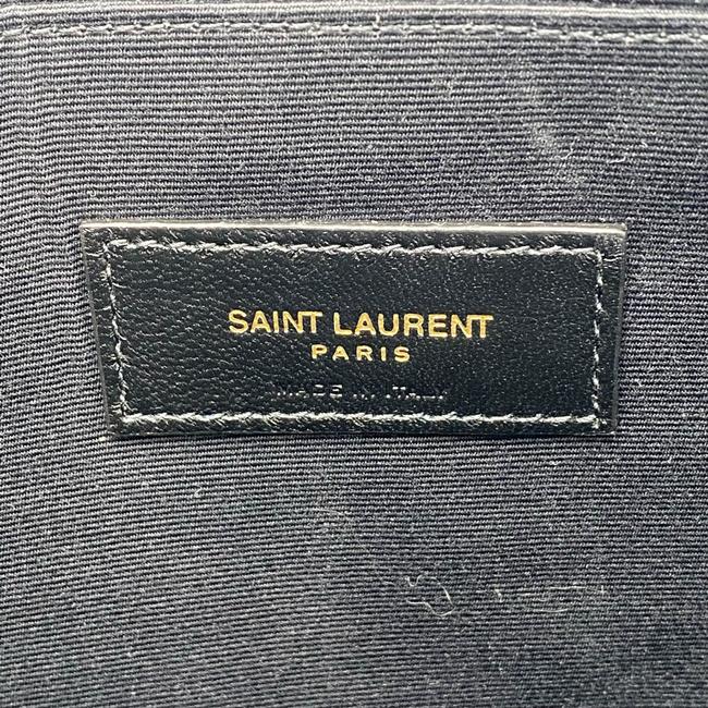 Saint Laurent Lou Monogram Ysl Quilted Pouch Black Leather Wristlet
