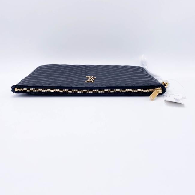 Saint Laurent Lou Monogram Ysl Quilted Pouch Black Leather Wristlet