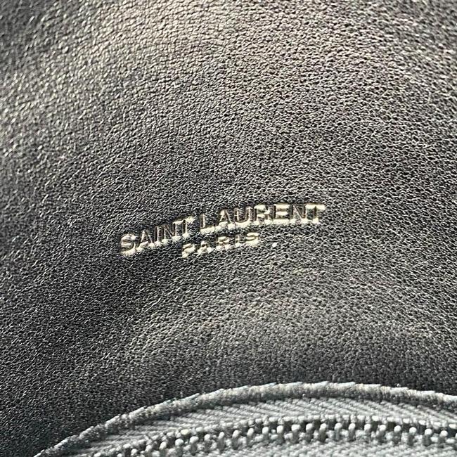 Saint Laurent Lou Small Puffer Lambskin Flap-top Hardware Bhw Black Leather Shoulder Bag
