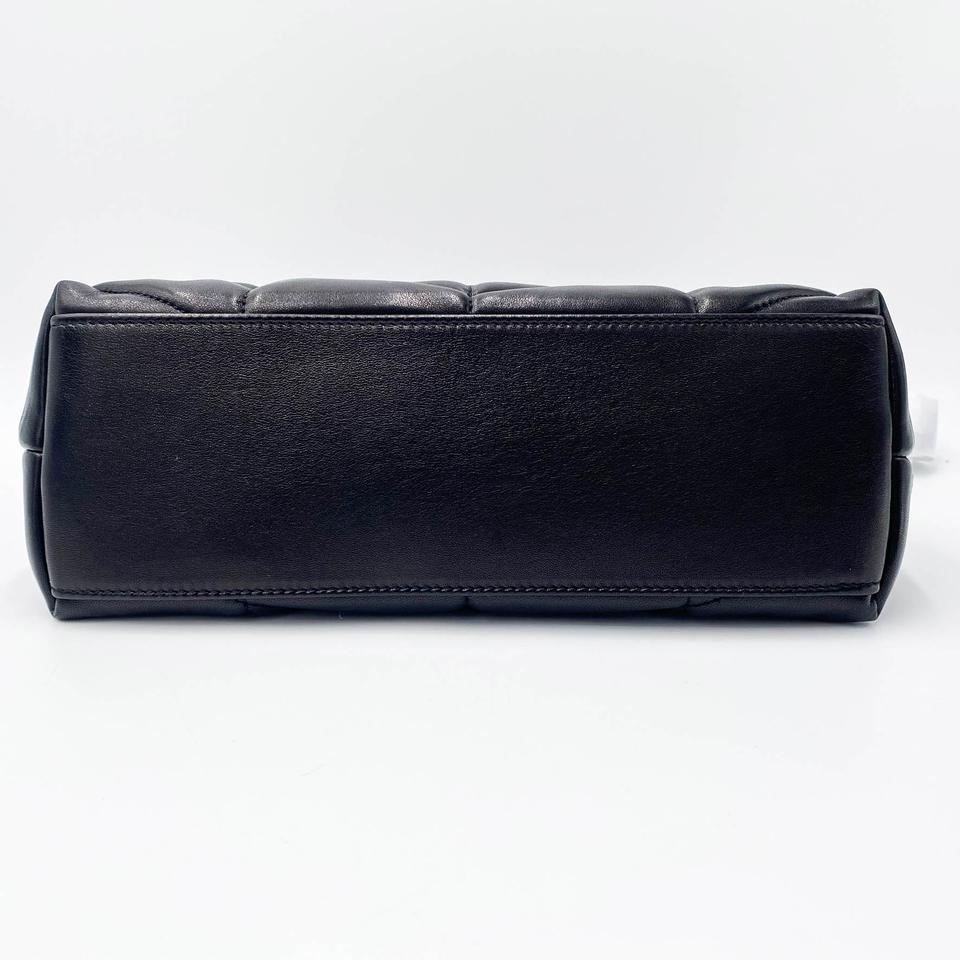 Saint Laurent Lou Small Puffer Lambskin Flap-top Hardware Bhw Black Leather Shoulder Bag