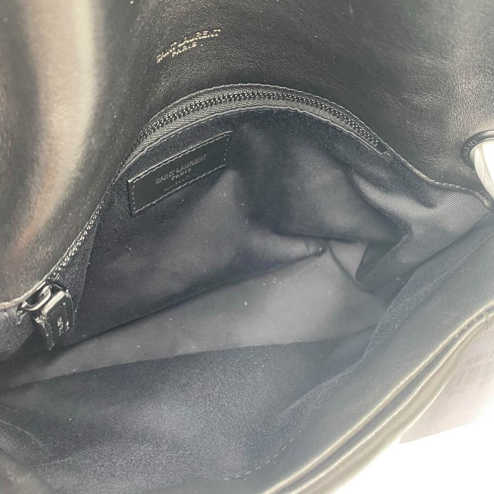 Saint Laurent Lou Small Puffer Lambskin Flap-top Hardware Bhw Black Leather Shoulder Bag