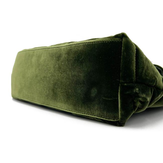 Saint Laurent Lou Small Quilted Puffer 2021 Green Velvet Shoulder Bag