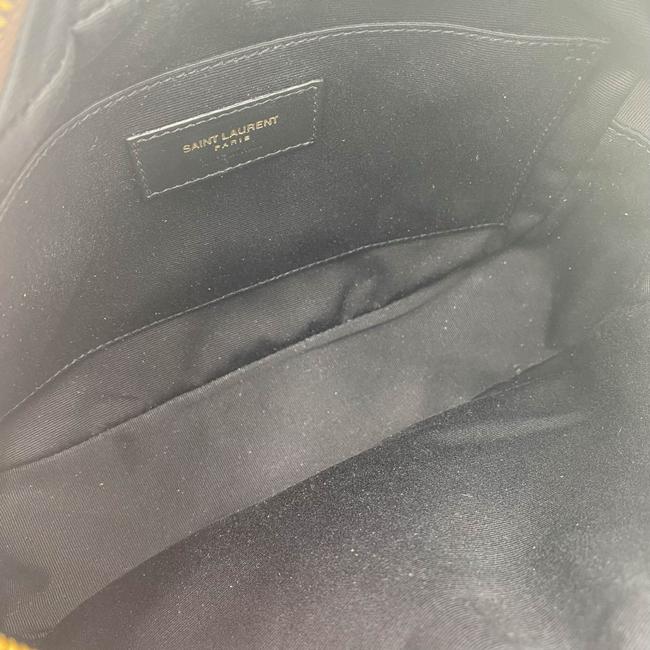 Saint Laurent Loulou Camera Lou Medium Ysl Monogram Raffia Brown Leather Shoulder Bag
