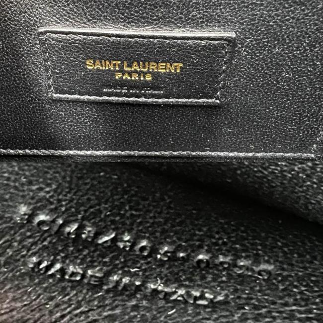 Saint Laurent Medium Solferino Monogram Beige Leather Shoulder Bag