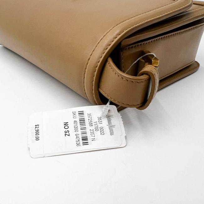 Saint Laurent Medium Solferino Monogram Beige Leather Shoulder Bag
