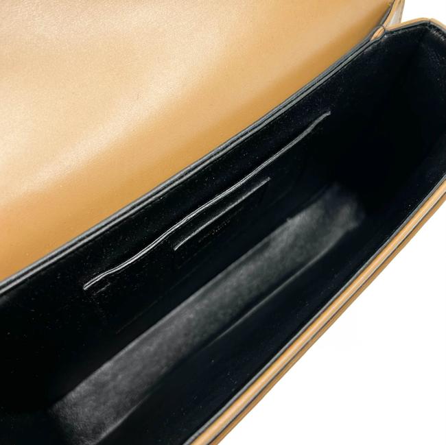 Saint Laurent Medium Solferino Monogram Beige Leather Shoulder Bag