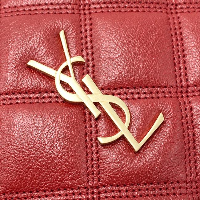 Saint Laurent Mini Becky Quilted Red Leather Cross Body Bag