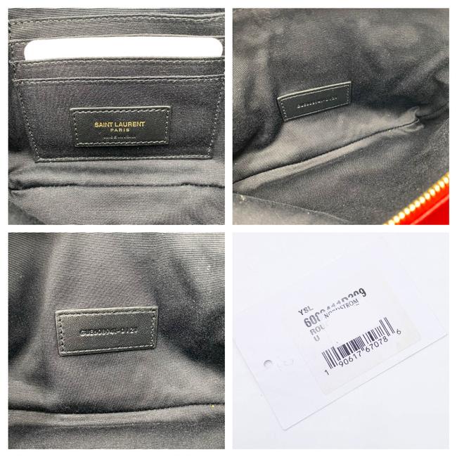 Saint Laurent Mini Becky Quilted Red Leather Cross Body Bag