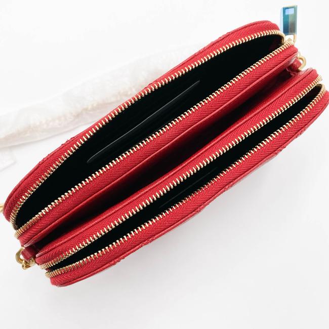 Saint Laurent Mini Becky Quilted Red Leather Cross Body Bag