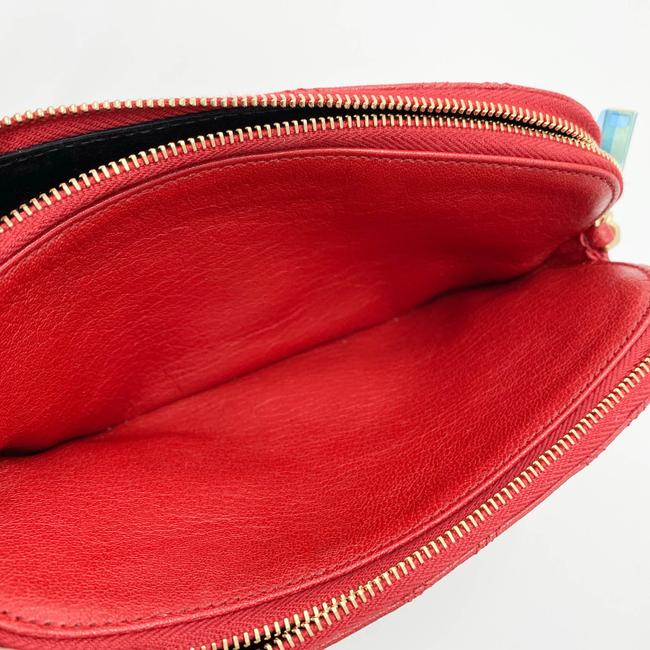 Saint Laurent Mini Becky Quilted Red Leather Cross Body Bag