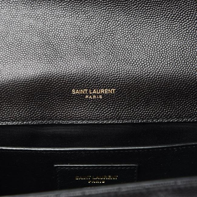Saint Laurent Monogram 2020 Envelope Medium Triquilt Ghw Gold Black Leather Shoulder Bag