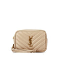 Saint Laurent Monogram Camera Belt Lou Beige Calfskin Leather Cross Body Bag