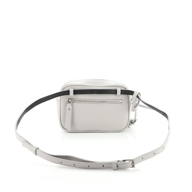 Saint Laurent Monogram Camera Belt Lou Grey Calfskin Leather Cross Body Bag