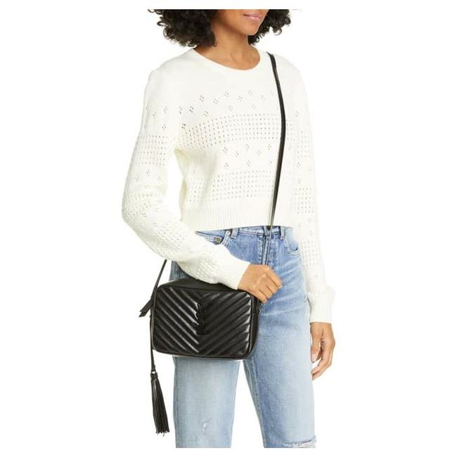 Saint Laurent Monogram Camera Lou Matelasse Black Calfskin Leather Cross Body Bag