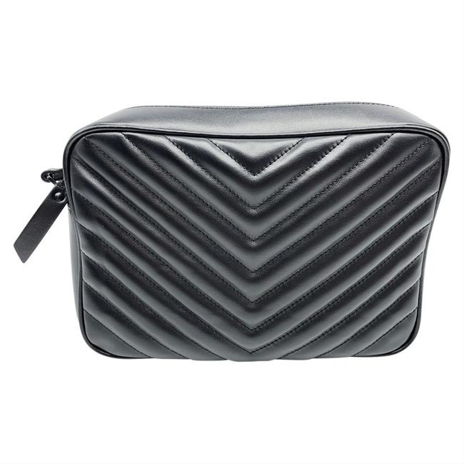Saint Laurent Monogram Camera Lou Matelasse Black Calfskin Leather Cross Body Bag