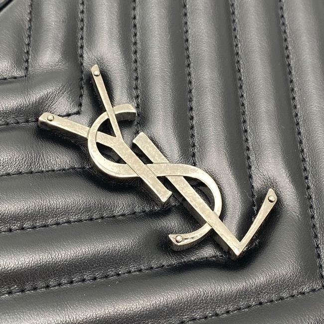 Saint Laurent Monogram Camera Lou Matelasse Black Calfskin Leather Cross Body Bag