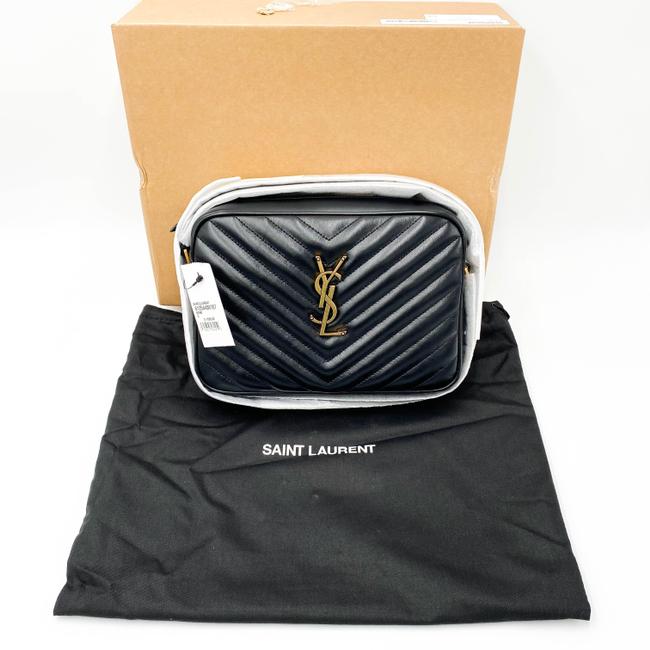 Saint Laurent Monogram Camera Lou Medium Quilted Black Leather Shoulder Bag