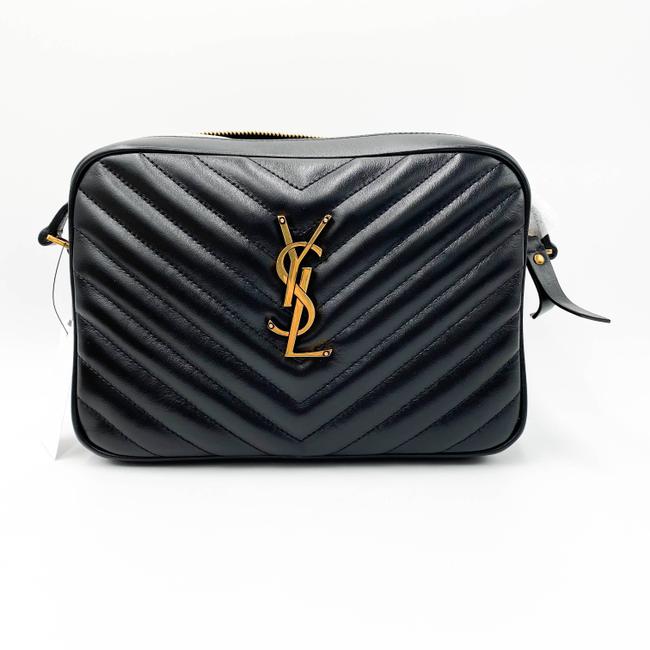 Saint Laurent Monogram Camera Lou Medium Quilted Black Leather Shoulder Bag
