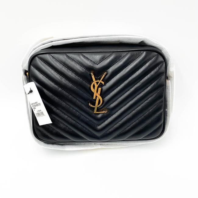 Saint Laurent Monogram Camera Lou Medium Quilted Black Leather Shoulder Bag