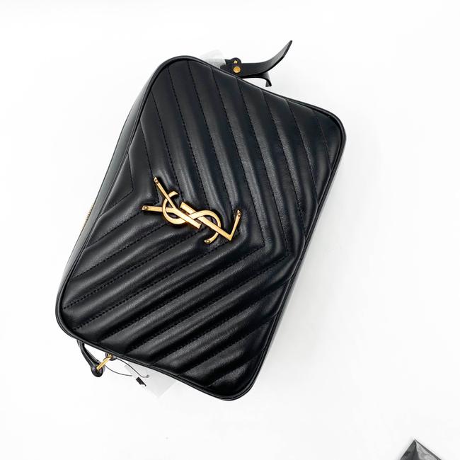 Saint Laurent Monogram Camera Lou Medium Quilted Black Leather Shoulder Bag