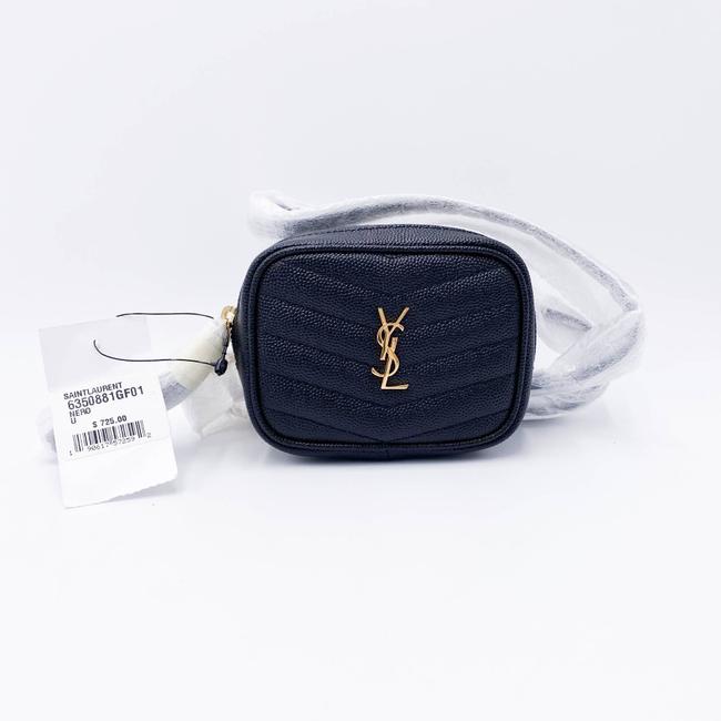 Saint Laurent Monogram Camera Lou Micro Matelasse Black Leather Cross Body Bag