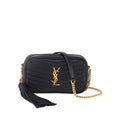 Saint Laurent Monogram Camera Lou Mini Black Leather Cross Body Bag