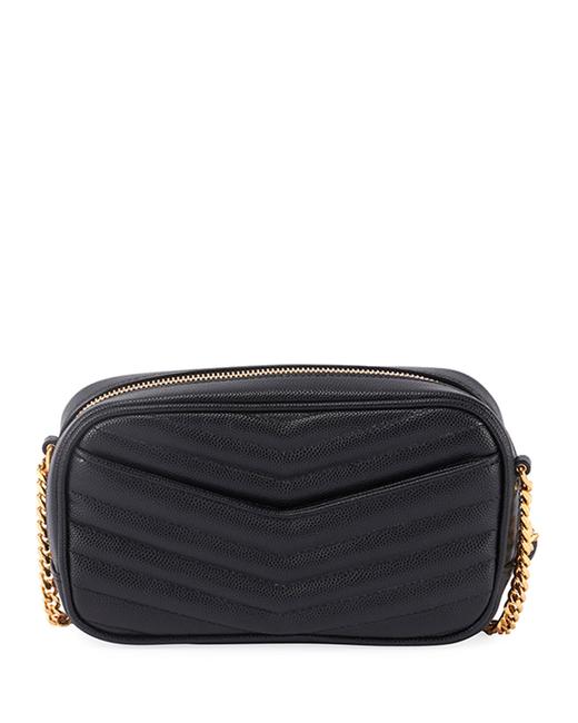 Saint Laurent Monogram Camera Lou Mini Black Leather Cross Body Bag